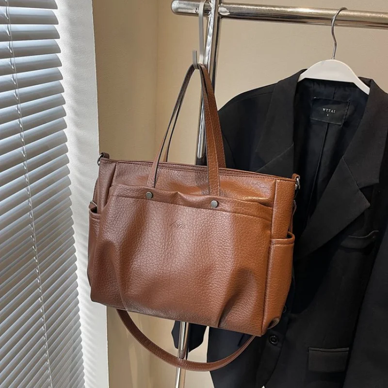 

Premium Women's Tote Bag Leather, Fashionable Shoulder Crossbody Purse Designer Inspired Messenger Handbag Chic