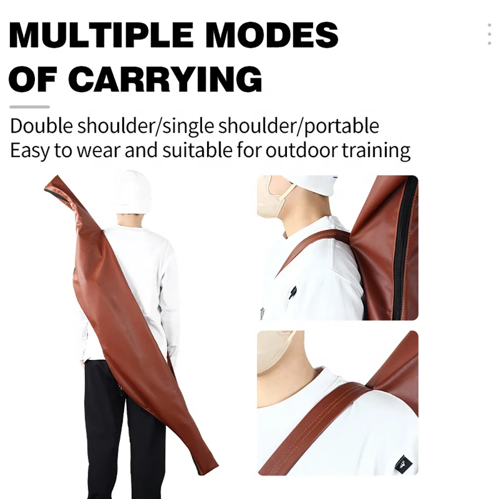 Bolsa cuero acolchada para arco tradicional – Transporte seguro - imagen 4