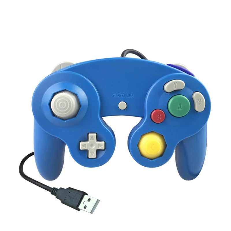 Joystick de gamepad NGC transparente con cable USB