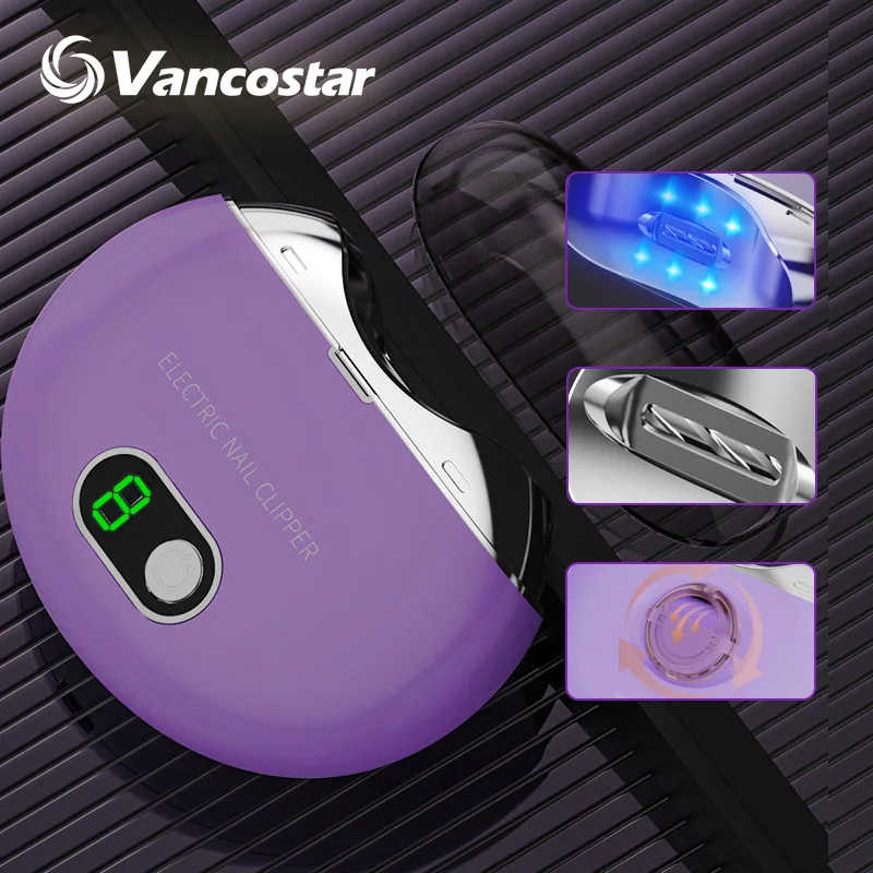 Automatic Nail Clipper 3 Speeds for Women Senior with Debris Storage LED Indicator Travel Gift Electric Nail Trimmer for Baby