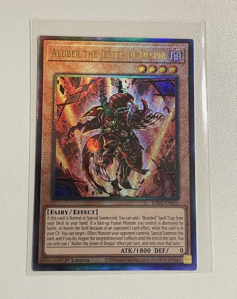 

Yugioh KONAMI Duel Monsters TCG RA02-EN016 Aluber the Jester of Despia Ultimate Rare English 1st Edition Collection Mint Card