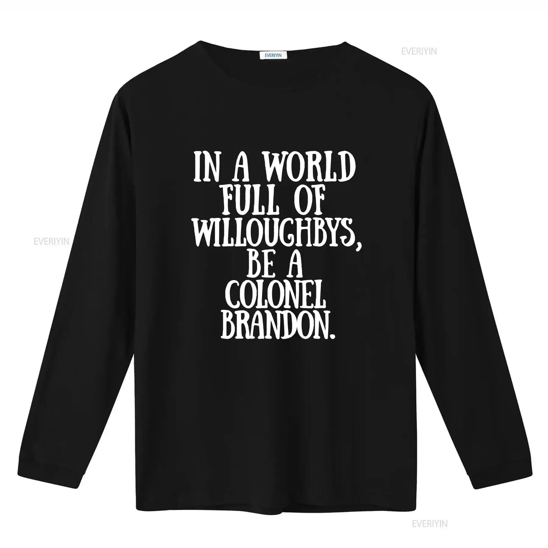 جين أوستن ويلوبي ضد العقيد براندون تي شيرت الشعور والحساسية الأدبية الكتب ميرش بوك لوفر خمر غسلها #3