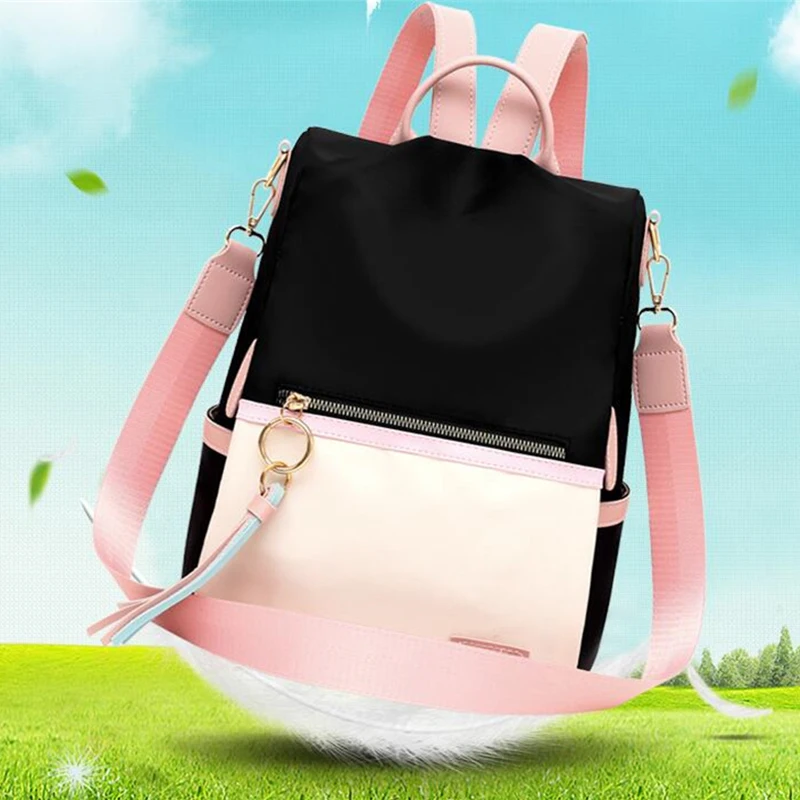 Fashion Backpack ,Women Candy Color Shoulder Bag, Oxford Cloth School Bag For Children, Travel Knapsack Bag