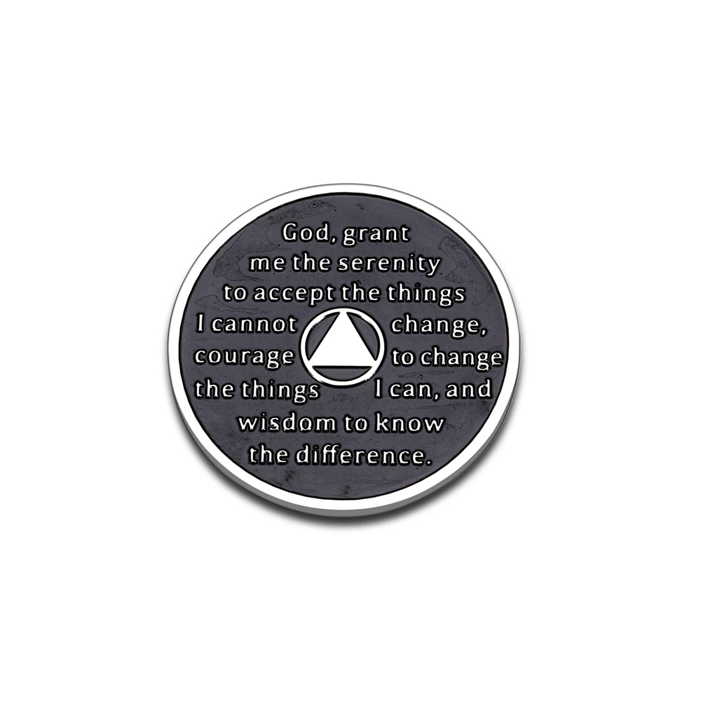 Surrender Coin Specialty Coin Tri-Plate Recovery Medallion Specialty Coin Recovery Medallion Bronze Blue Alcoholics Anonymous