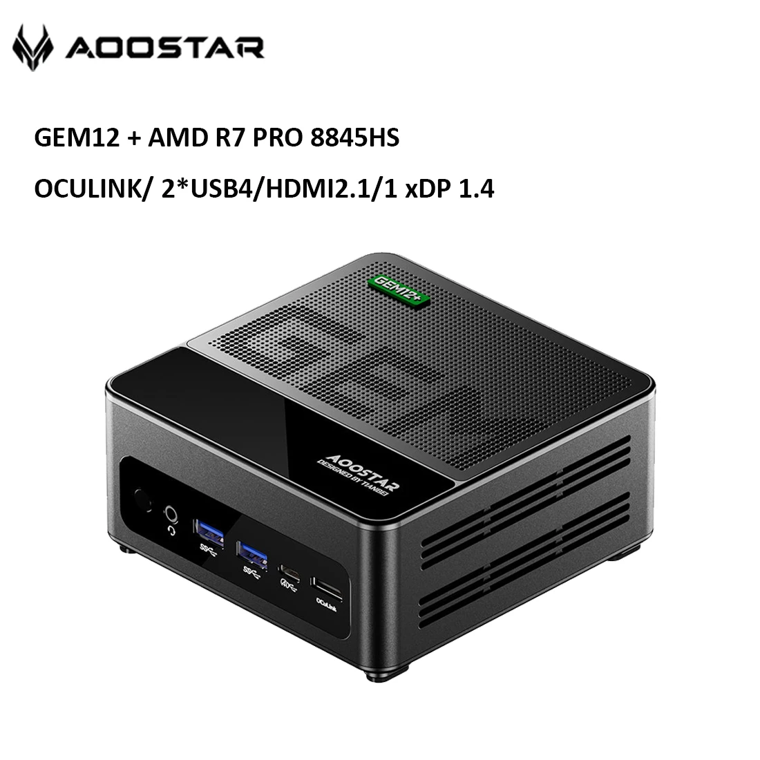 AOOSTAR Mini PC GEM12+ AMD Ryzen 7 PRO 8845HS 5.1GHz 32GB DDR5 1TB SSD USB4 HDMI2.1 WiFi6 BT5.2 Mini PC Computer Gamer Finestra 11