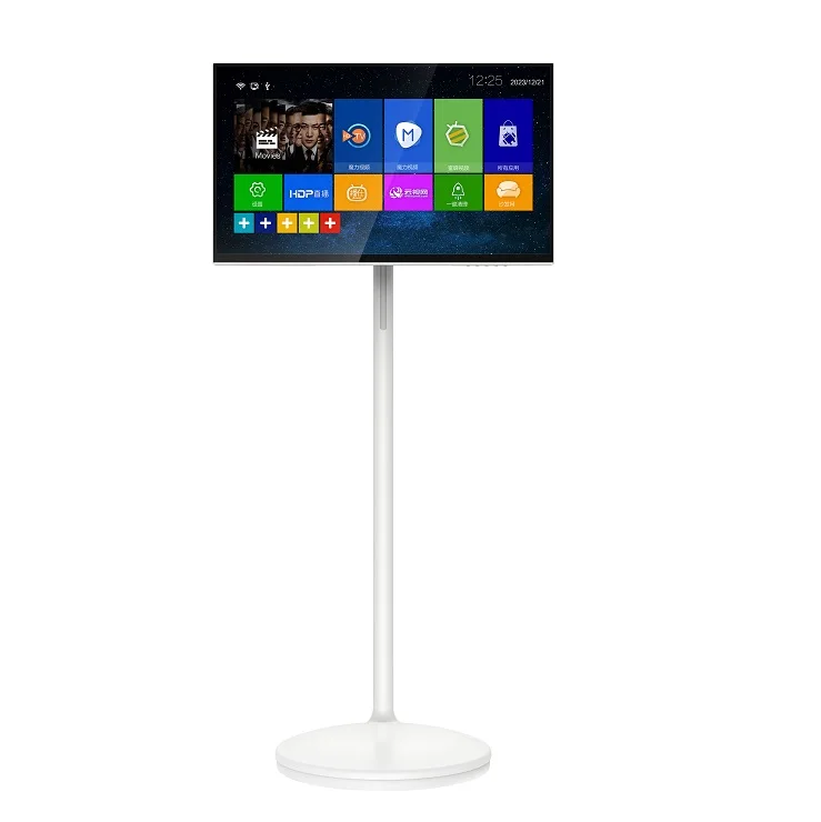 32 Inch Battery-power Android Stand Tv In-cell Touch Screen Gym Gaming Live Room Interactive Smart portable tv Display