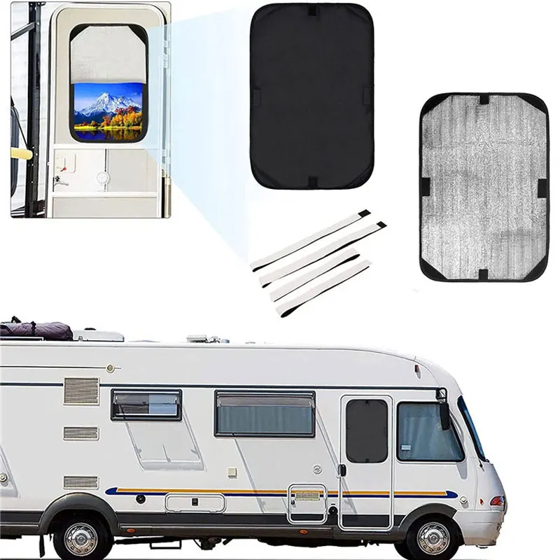 Portable RV Door Window Shade Cover Sun Blackout for Camper Privacy