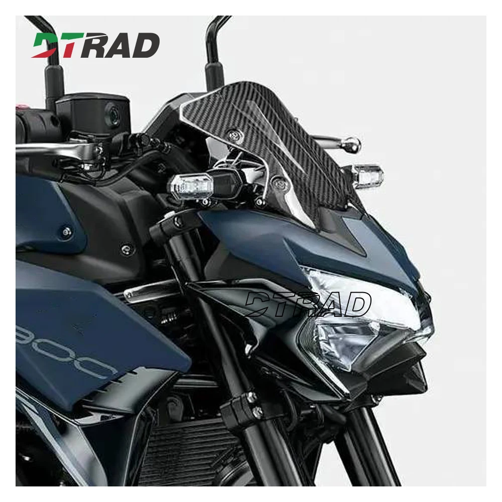 

For KAWASAKI Z 900 Z900 2020-2022 2023 2024 Carbon Fiber Windshield Windscreen Protectors Motorcycle Accessories Wind Deflectors