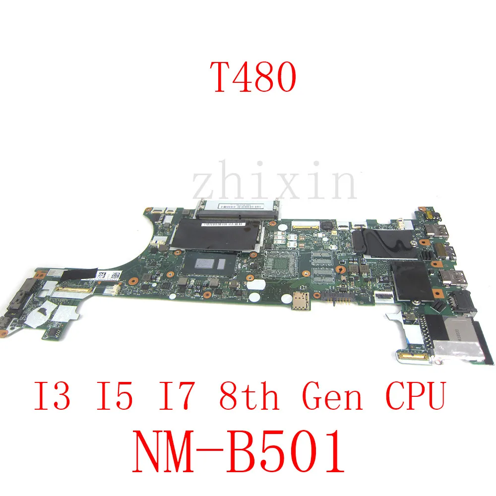 

yourui For Lenovo ThinkPad T480 Laptop Motherboard with I3-8130U/I5-8250U/I7-8550U CPU Mainboard ET480 NM-B501 full test