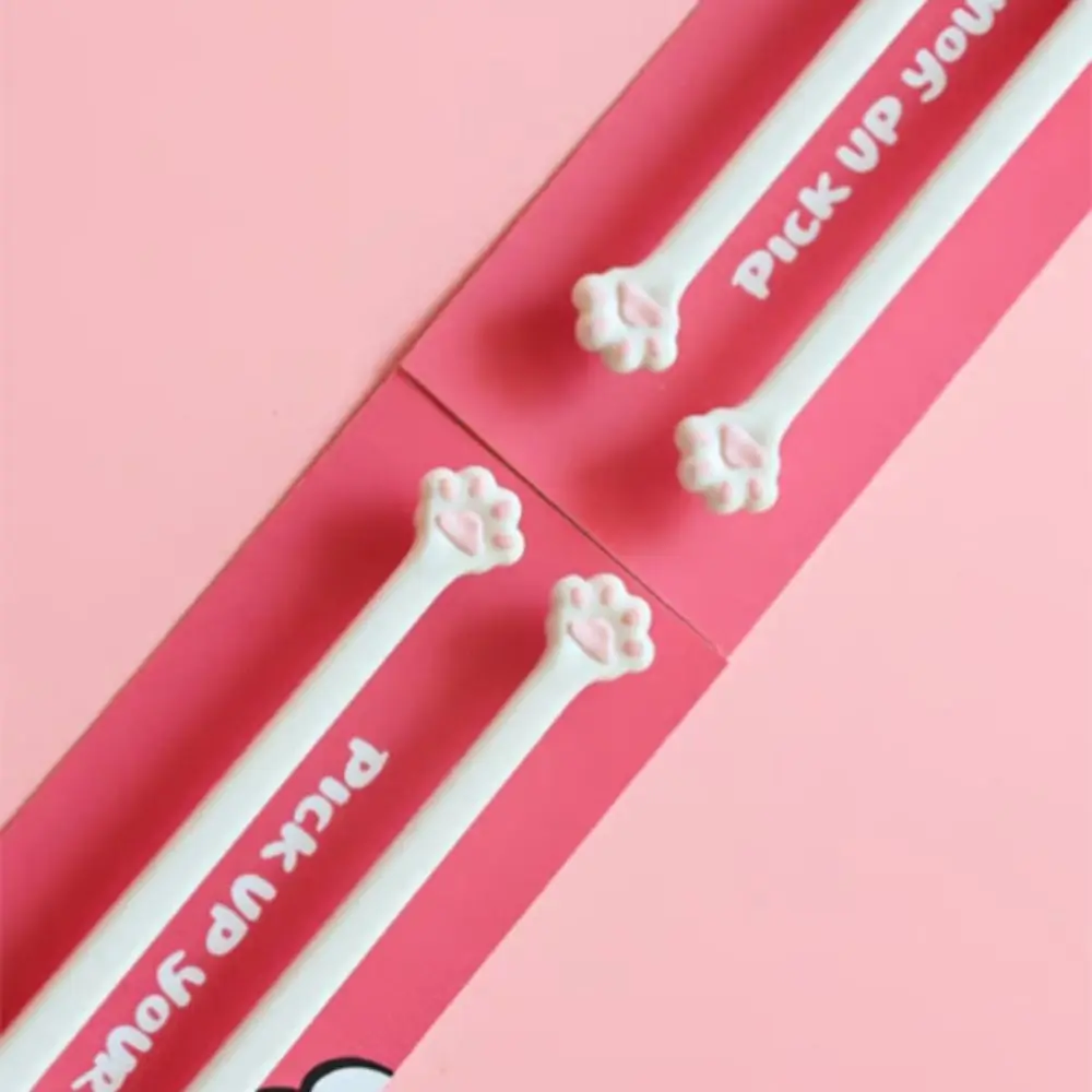 

New Cute Cat Pink Paw Chopsticks Non-Slip Lightweight Cat Paw Chopsticks Cooking Tools Reusable Food Clip Gift