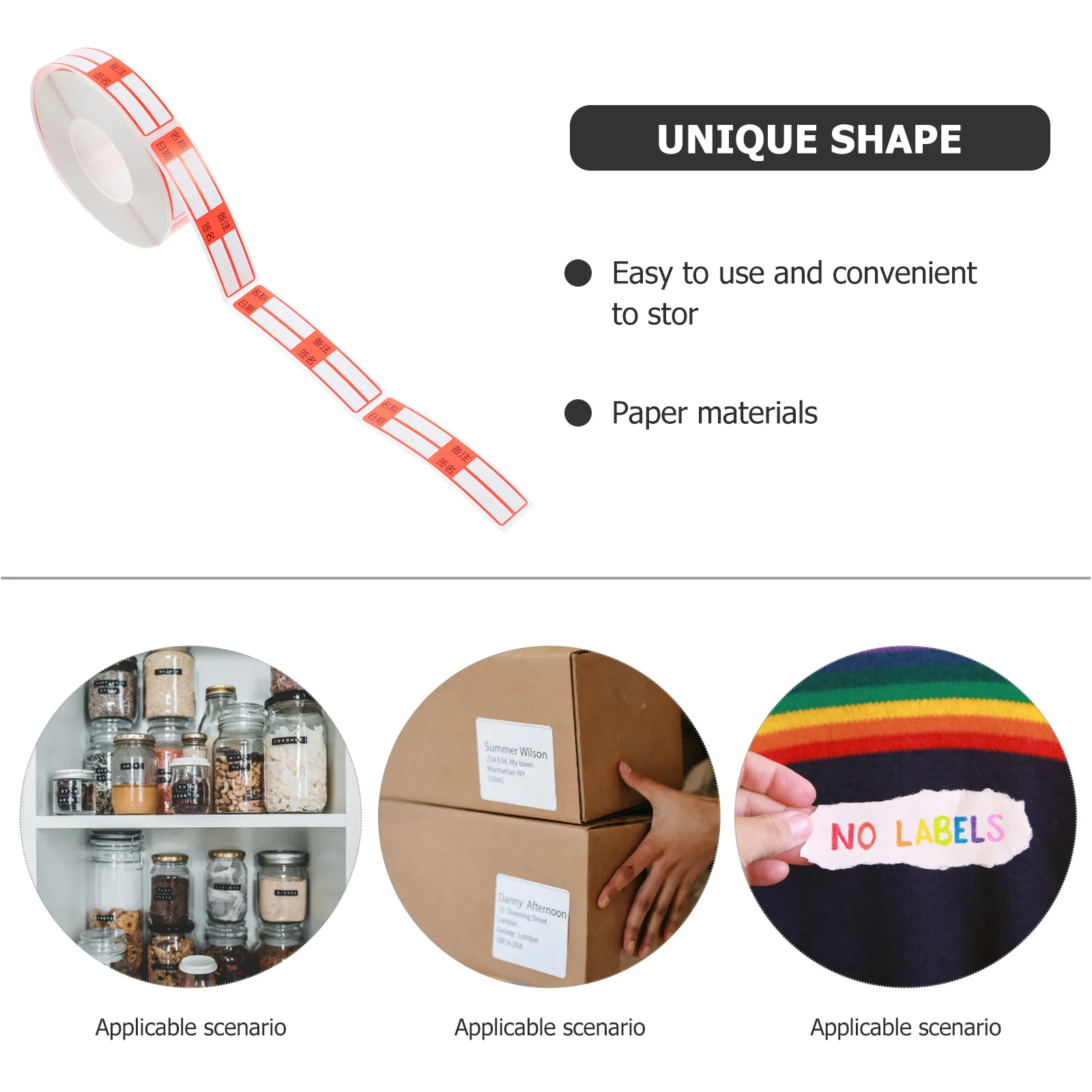 

1 Roll Writable Blank Label Stickers Adhesive For Office Home Hospital Marking Tags Classification