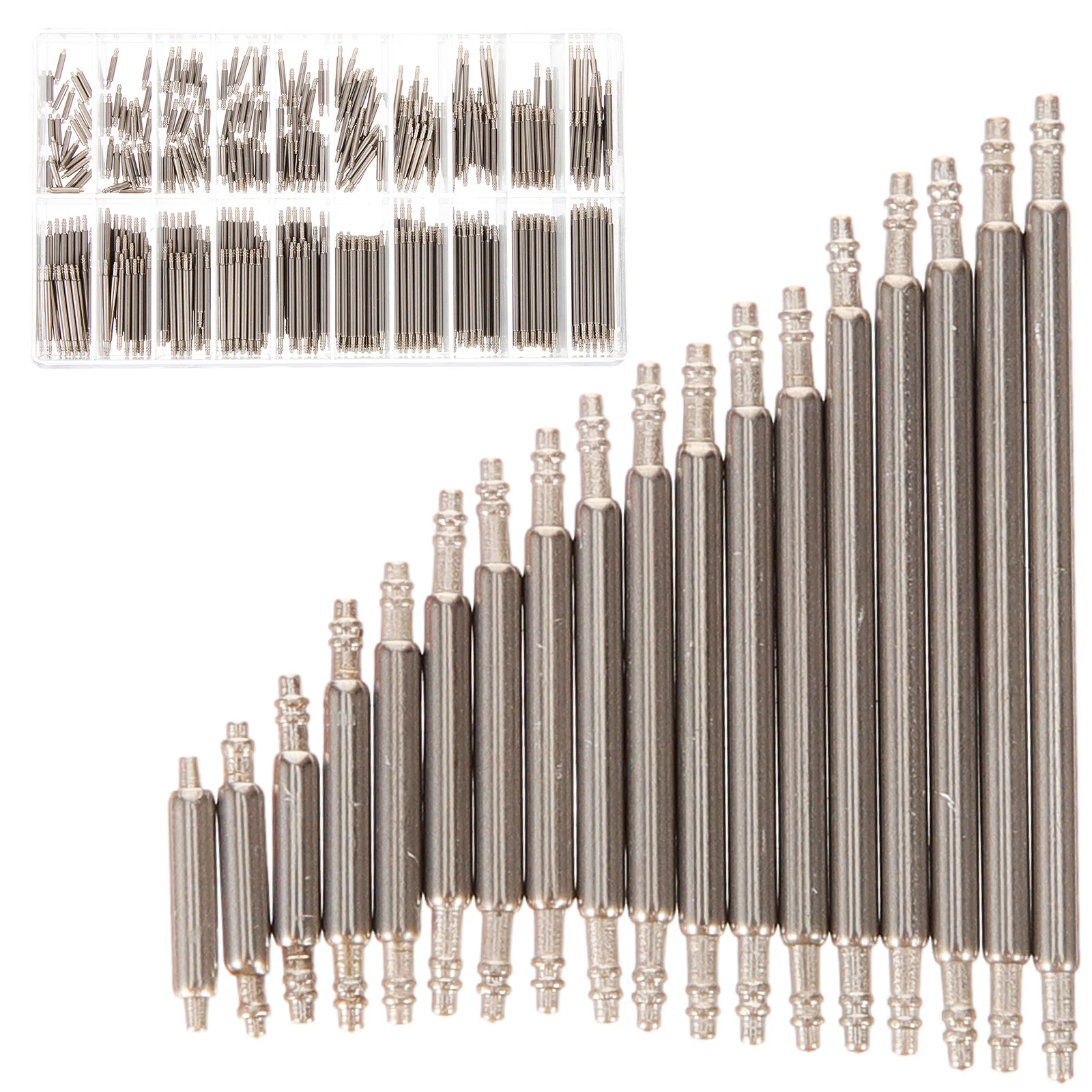 

1Set Stainless Steel Watch Ear Strong Structure Metal Watch Bracelet Pin Easy Carry Store Accessory Spring Bar Tool