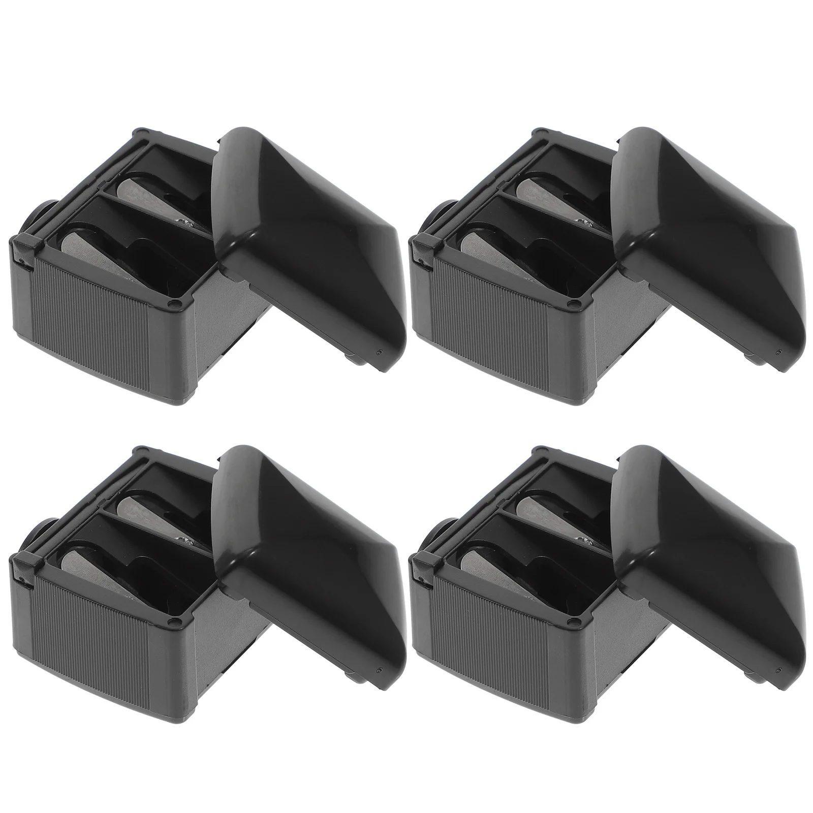 Sacapuntas de lápiz de maquillaje, delineador de ojos negro con agujeros dobles, delineador de labios, herramienta portátil para cejas, accesorios de maquillaje, 4 Uds.