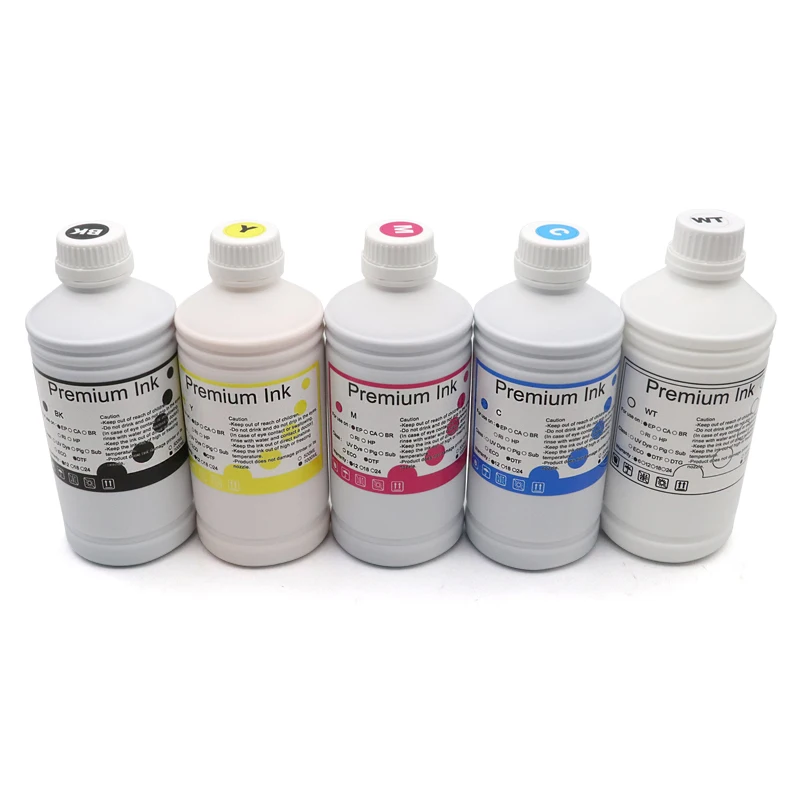 1000ml DTG Ink For DX5 DX6 DX7 TX800 XP600 I3200 Textile Garment Ink For Epson L1800 1390 R1900 R3000 9600 4800 F2000 Printer