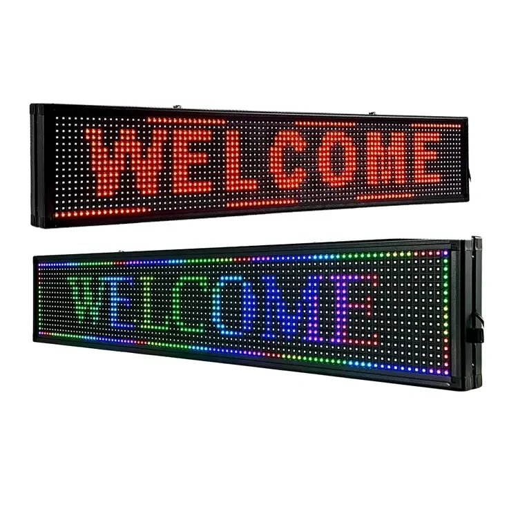 Led Scrolling Sign Red White Pink Digital Led Open Sign Outdoor Wifi High Resolution Bright Electronic Message Display for Sale