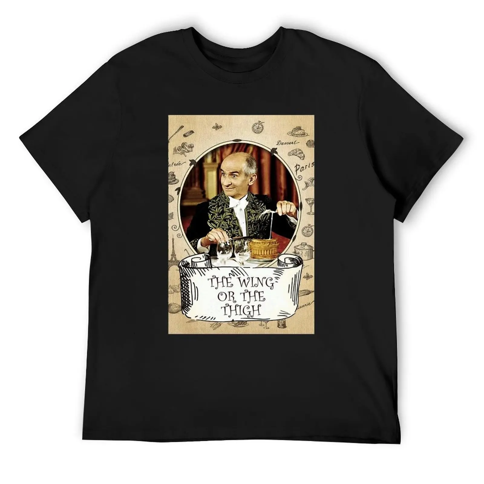 

L'aile ou la Cuisse (The Wing or the Thigh) - 1976 Classic Louis de Funes Comedy Movie Poster T-Shirt anime stuff men clothes