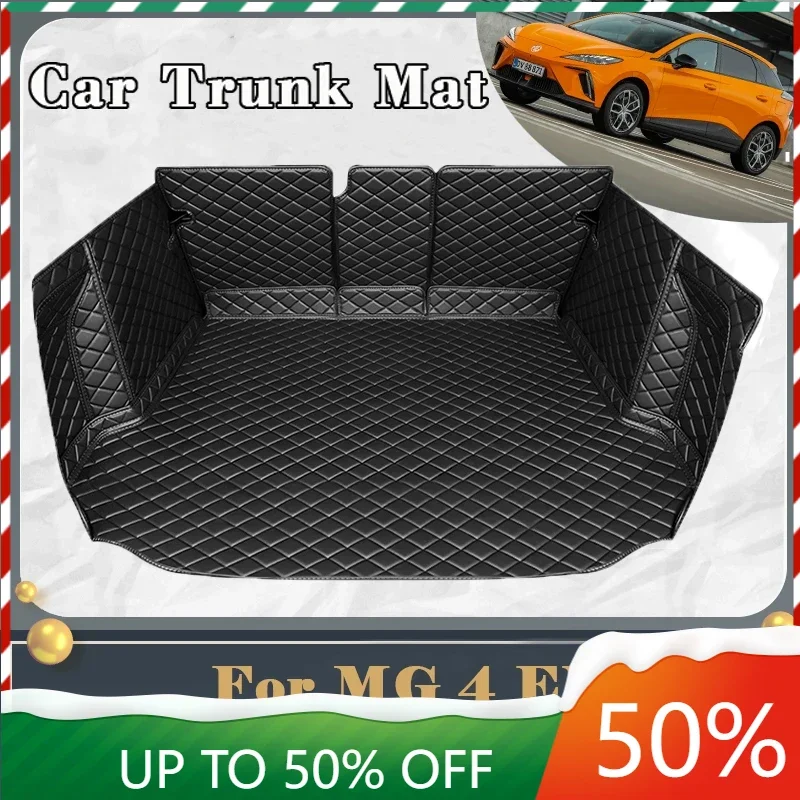 Car Trunk Mat For MG4 MG 4 EV Mulan EH32 2022 2023 2024 2025 Dirt-resistant Fully Trunk Mat Rear Cargo Tray Car Accessories