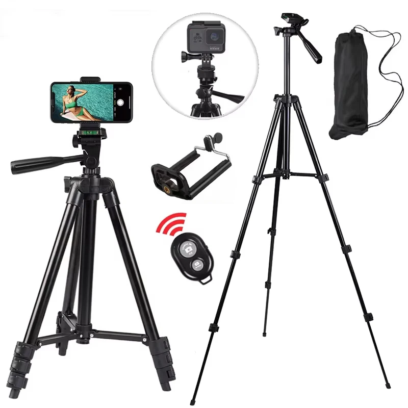 

3120 Tripod For Phone 102cm Universal Phone Video Tripod Stand With Bluetooth Selfie Remote Video Recording Photography Stand