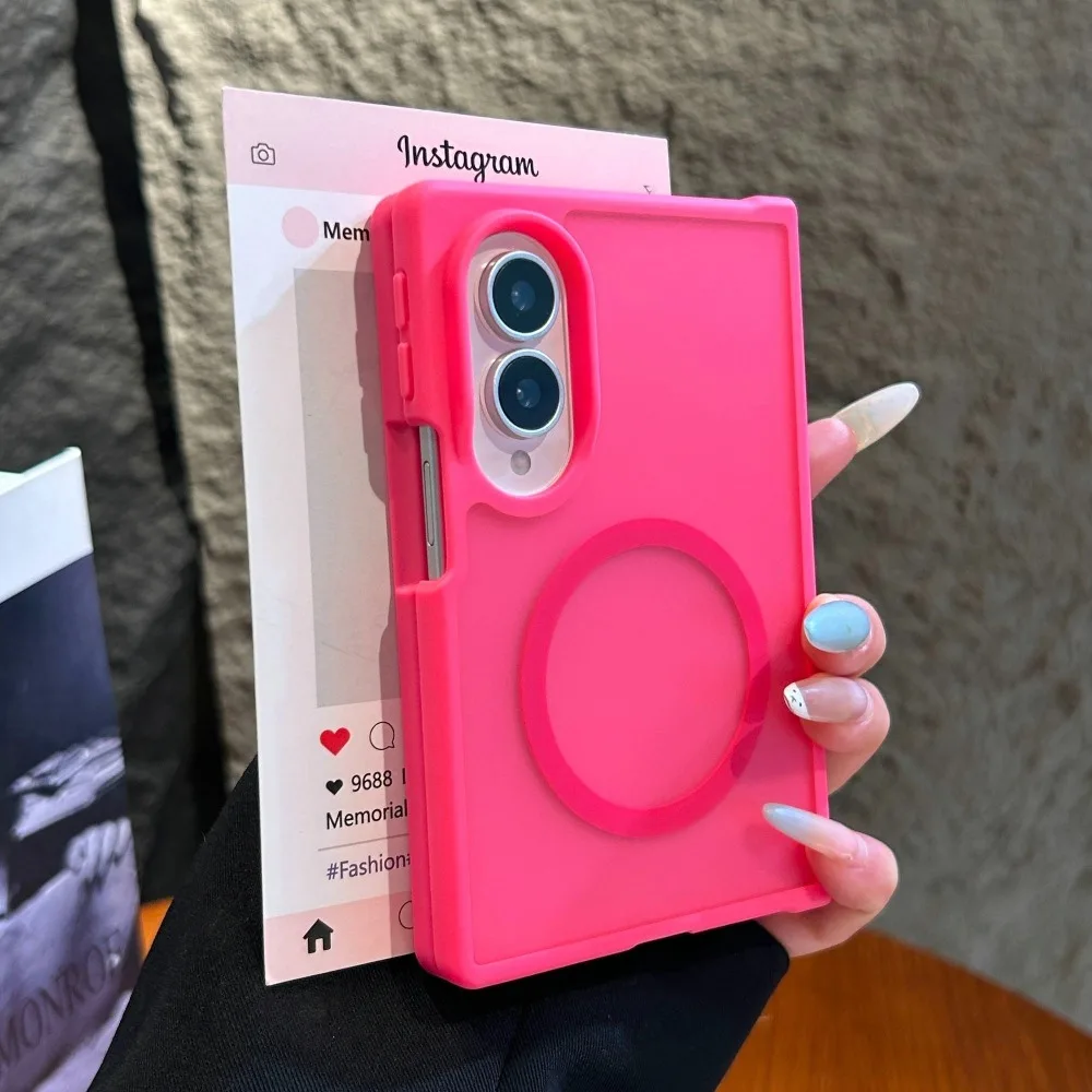Z Fold8 Case Luxury Matte Frosted Magnetic for Magsafe Case for Samsung Galaxy Z Fold 8 Ultra Wireless Charging PC TPU Cover