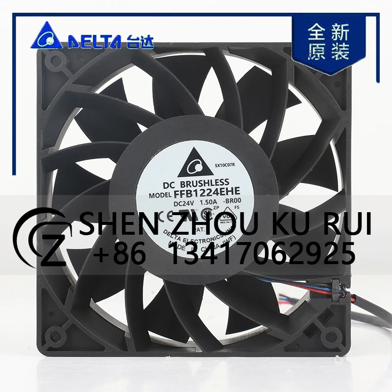 

Delta 12V 48V DC24V 1.50A AC EC 12038 120x120x38MM 12CM Ball Bearing Inverter High air Volume Violent FFB1224EHE-BR00 Coolingfan
