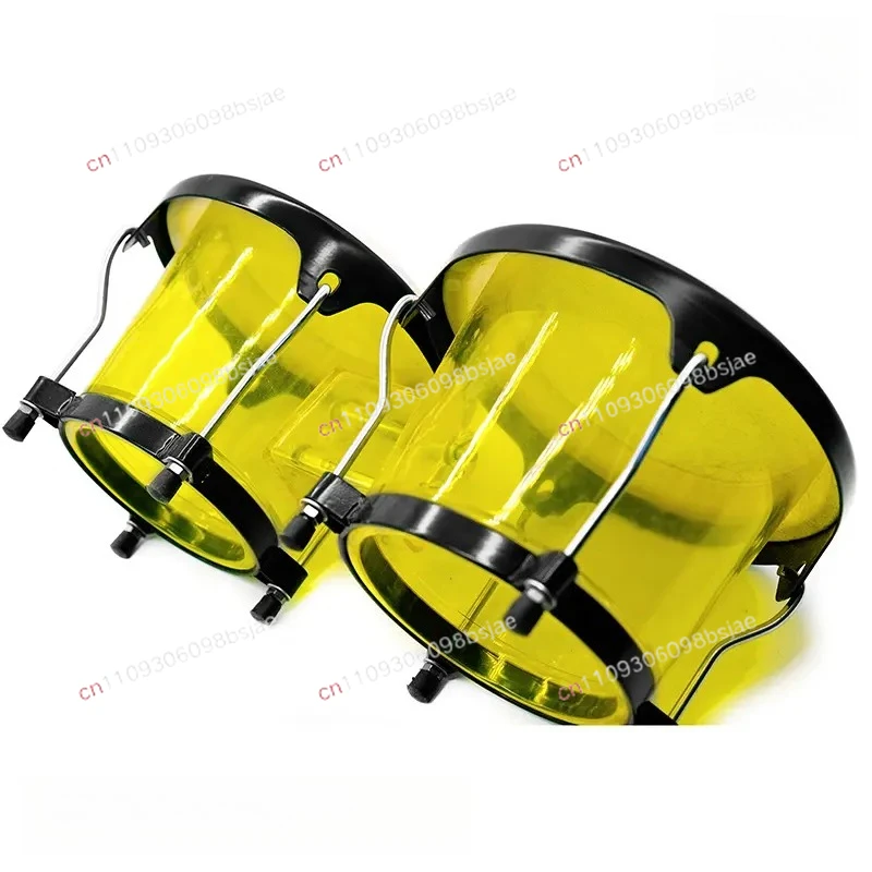 Beatello Acrylic Drum Cavity Color Available 1-Pcs Bongo Drum Sheepskin Drumhead With A Tuning Wrench For Beginners