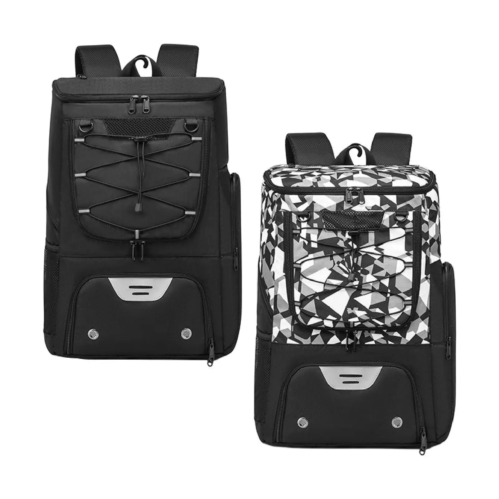 

Sports Bag Football Night Reflective Basketball Backpack with Ball Holder
