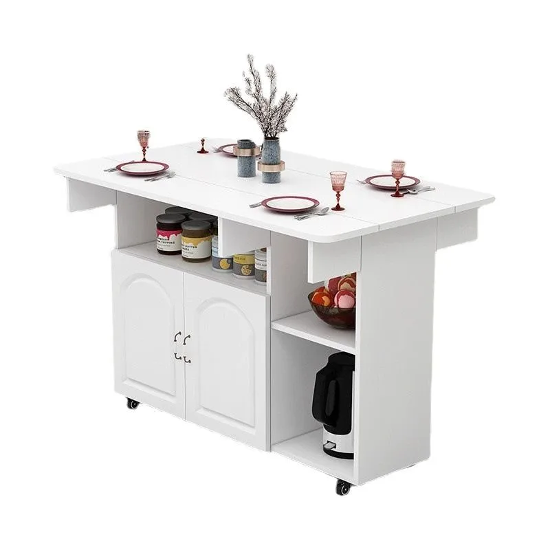 Removable Eating Table Folding Dining Table Home Small Apartment Rectangular Sideboard Storage Cabinet Dining