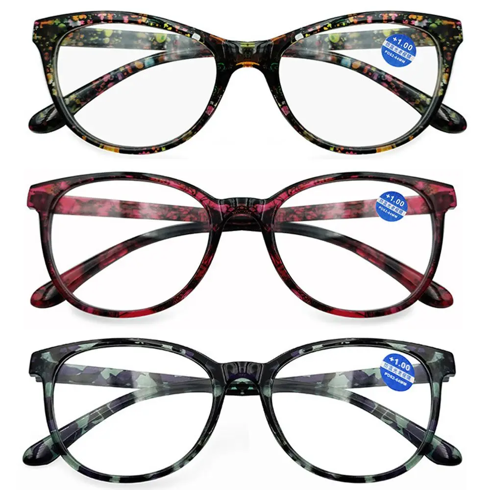 

Fashion Vintage Portable Flowers Eye Protection Reading Glasses Anti-Blue Light Eyeglasses Ultra Light Frame