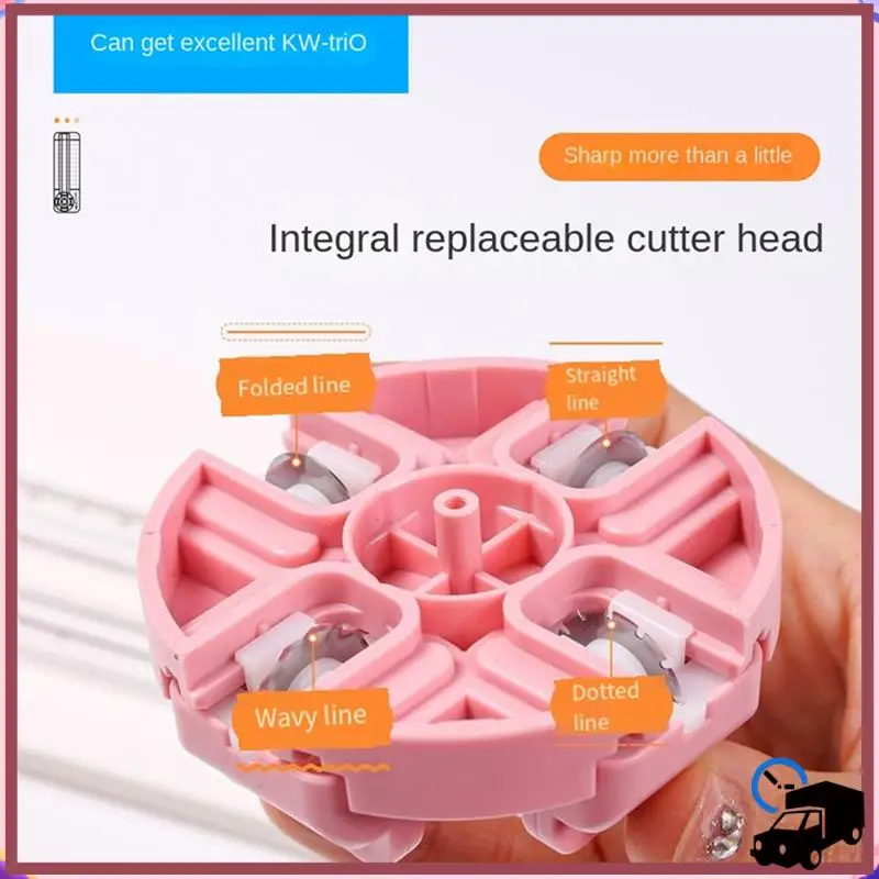 Efficient KW-TRIO 4-In-1 Paper Cutter Multi-Functional Knife Curved/Straight Photos Making Sliding Cutting Tool