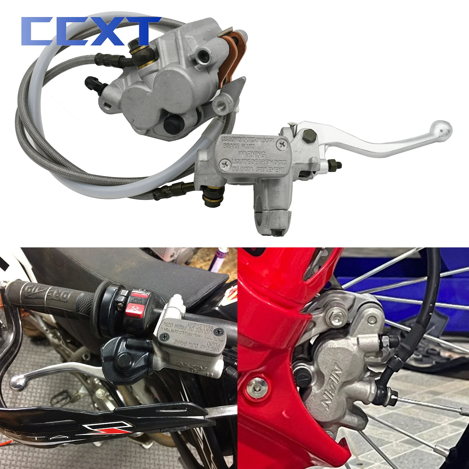 Motorcycle Front Brake Pump Assembly Hydraulic Caliper Oil Tubing For Honda CRF250R CRF450R CRF250X CRF450X 2002-2022 Universal