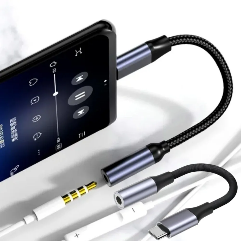 

Portable Type C To 3.5mm Aux Jack Earphone Adapter Metal Material USB-C 3 5mm Sound Card Audio Cable Converter for Mobile Phone