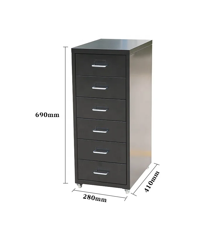 Metal 6-drawer file cabinet and bedside table Modern design Detachable structure Household furniture Suitable for living room