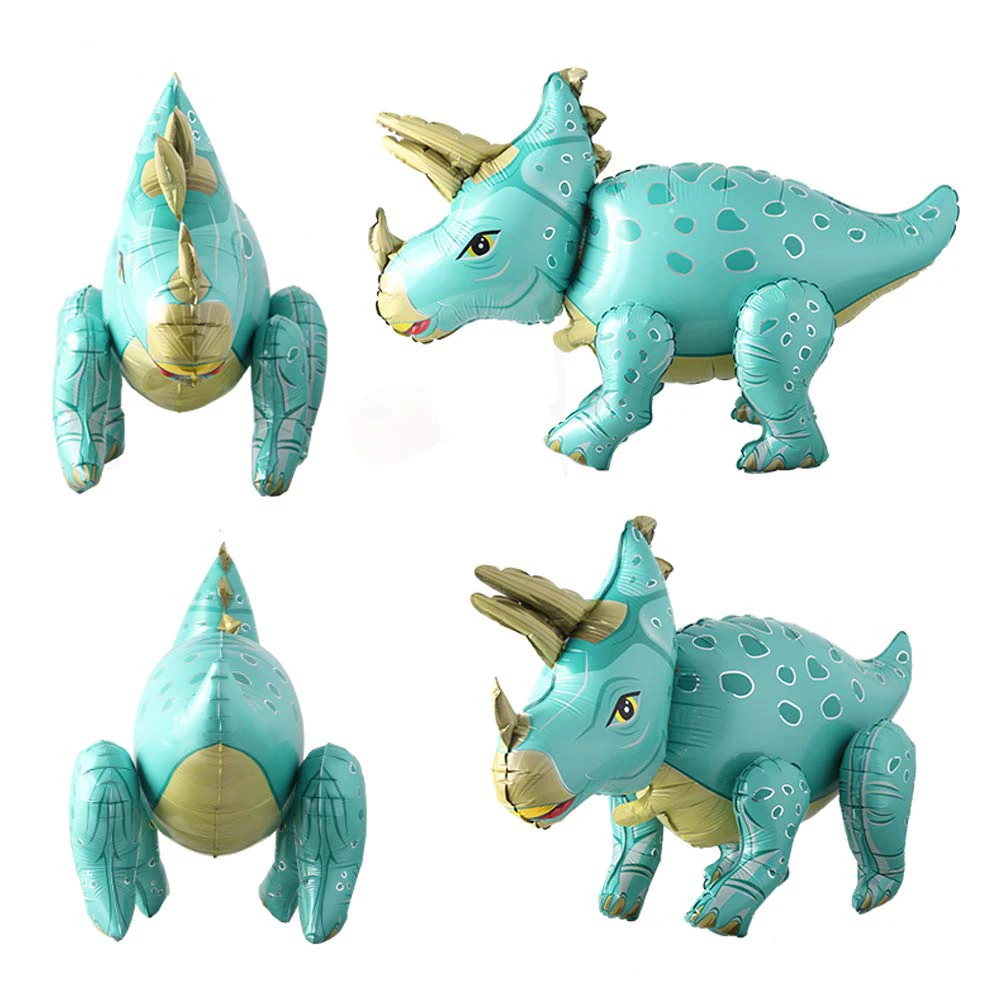 Giant Foil Dinosaur Self Standing Balloons for Kids Boys Girls Happy Dino Birthday Party Safari Animal Decoration Supplies Toys