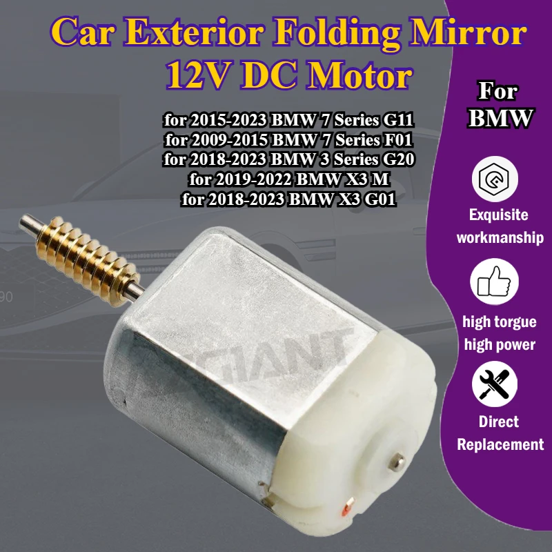 

Car Exterior Folding Mirror Motor 12V for BMW 7 Series G11 G12 F01 F02 750LI 750I 740i/ 3 Series G20 G21 G28/X3 M F97 G01 G08