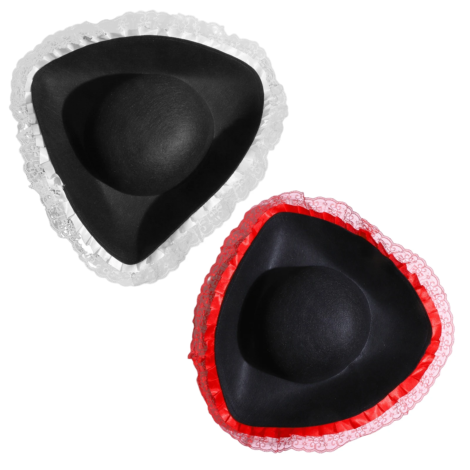 Adultos chico divertido gorro de encaje borde ala ancha disfraz de pirata sombrero mascarada Cosplay tocado accesorios Halloween Fiesta Temática tocado