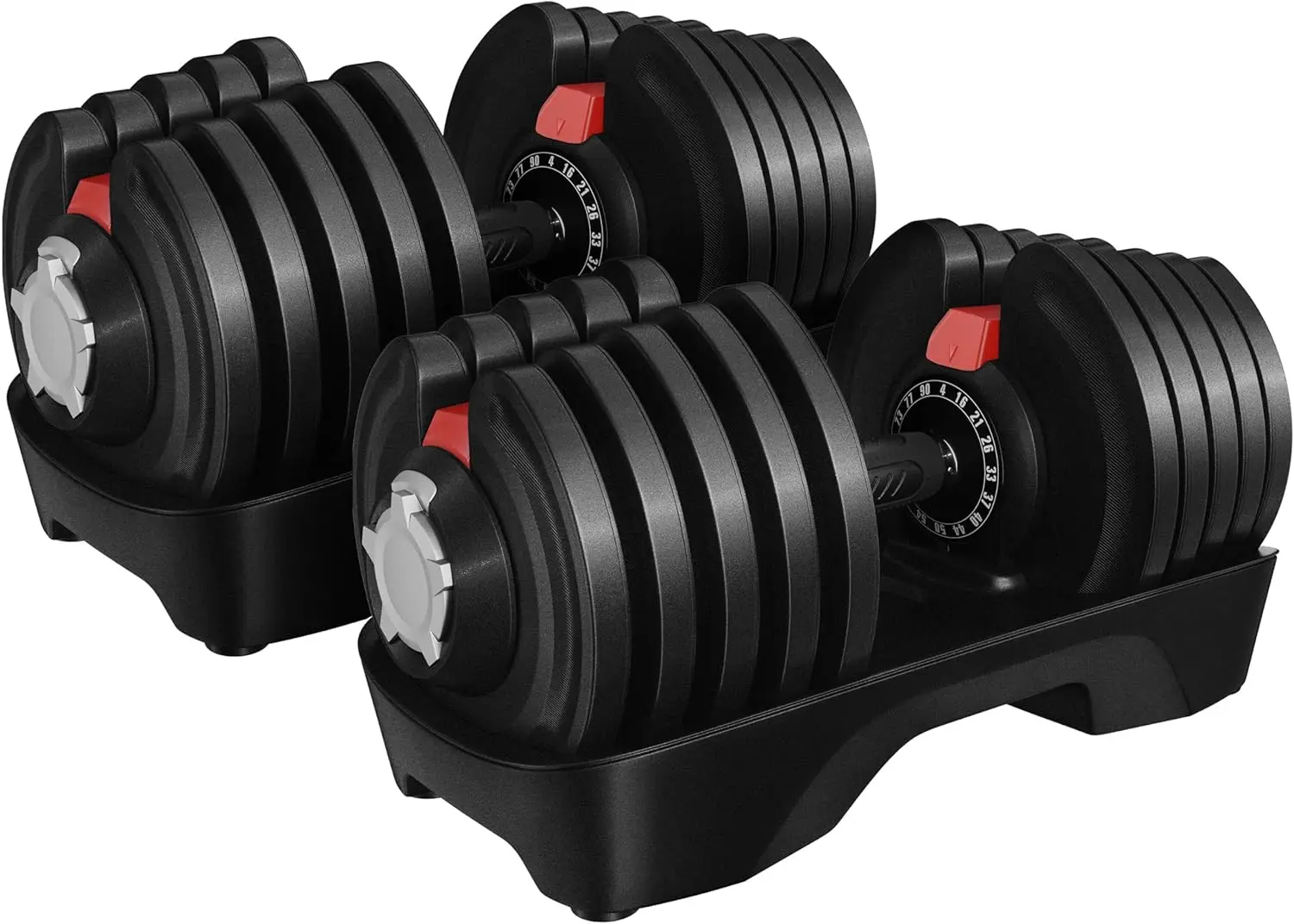 Adjustable Dumbbell Set 28/40/52.5/90LBS Adjustable Dumbbells Fast Adjust Dumbbell Weight Set with Anti-Slip