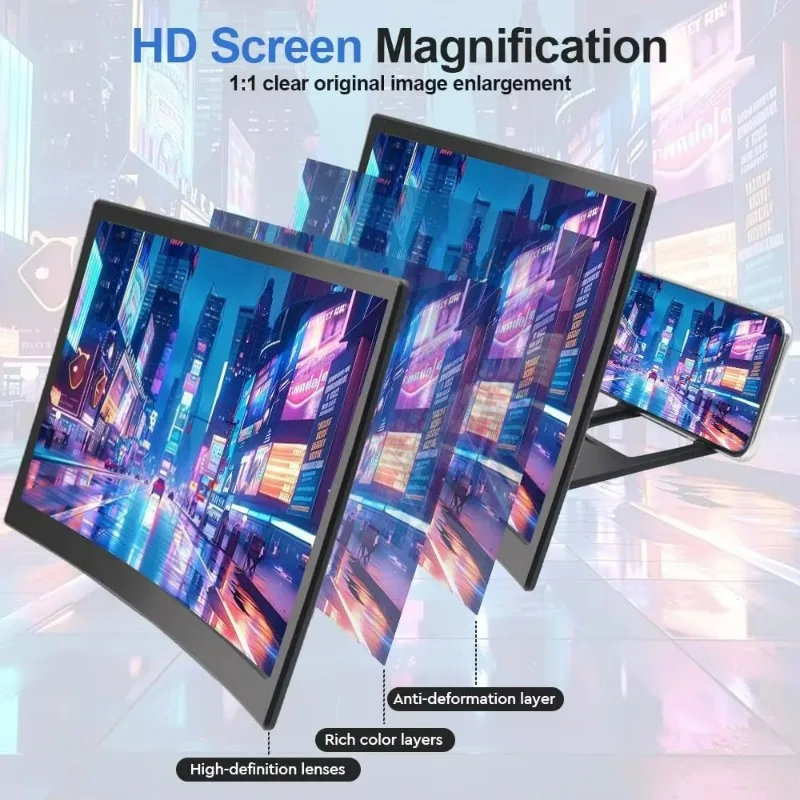 Factory Direct 2026 3D Screen Magnifier for Cell Phone, HD Phone Magnifier Screens Enlarger, Projector Screens for Mobile Phone