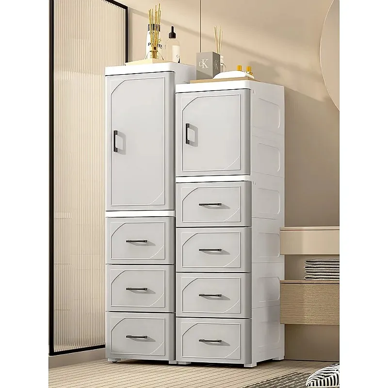 Single Door Multi Functional Seam Storage Cabinet Dustproof Insect Proof Drawer Type