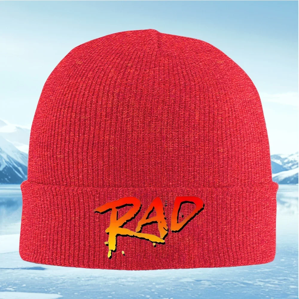 2026 Rad Orange Red Gradient Typography Men Women Unisex Knitted Hat Beanie Pullover Cap Winter Thermal Warm Christmas Outdoor C view 5