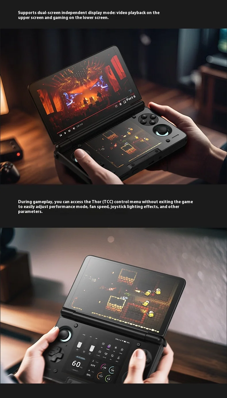 AYN Thor Dual Screen Flip Handheld Game Console 6