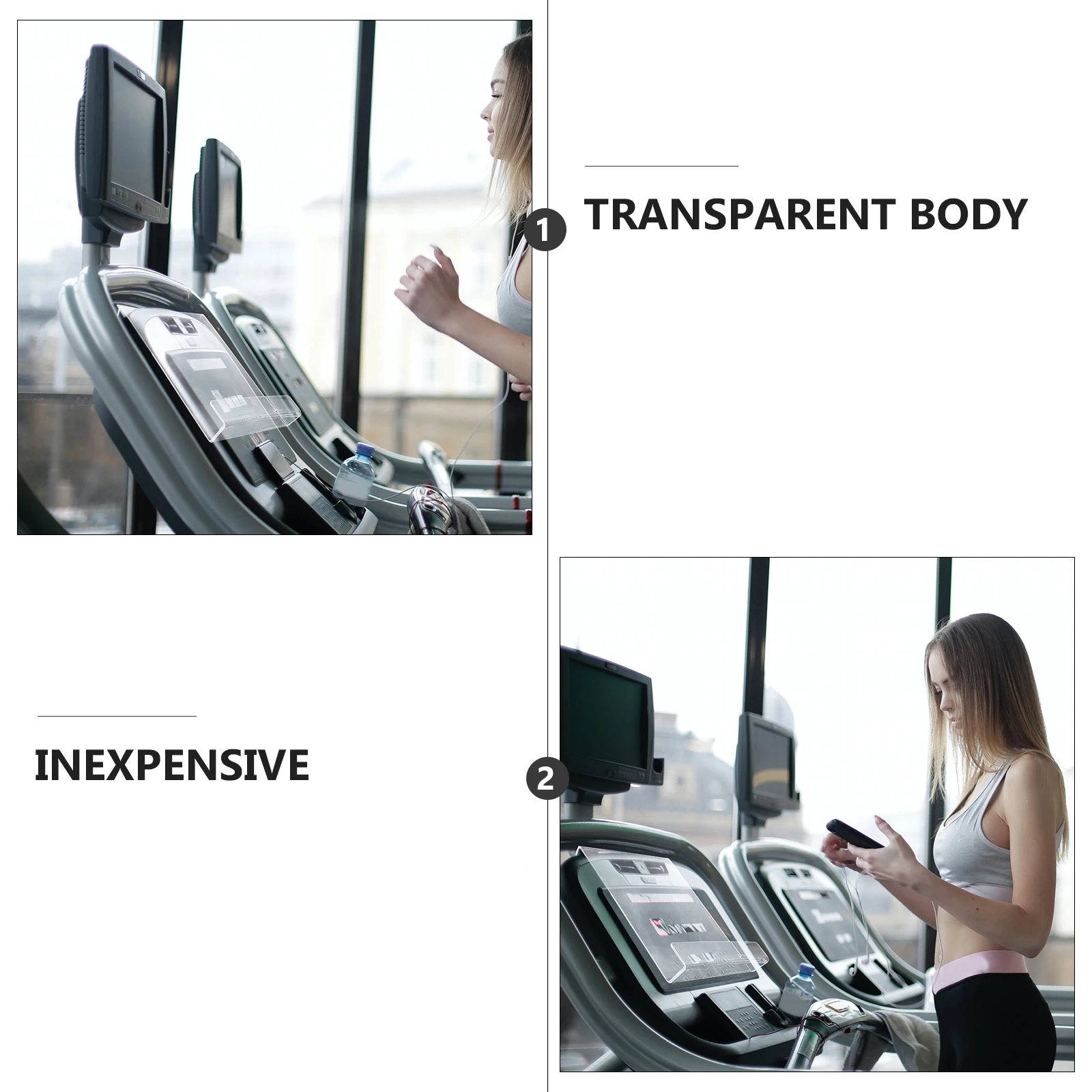 

Acrylic Reading Rack Treadmill Book Holder Tablet Magazine Display Stand Ebooks Frame Newspaper HOLDER Transparent Durable