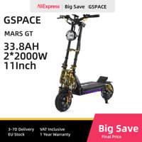 GSPACE MARS GT Electric Scooter 2000*2W Motor 72V33.8Ah Battery Escooter  11 inch City tires E-Scooter