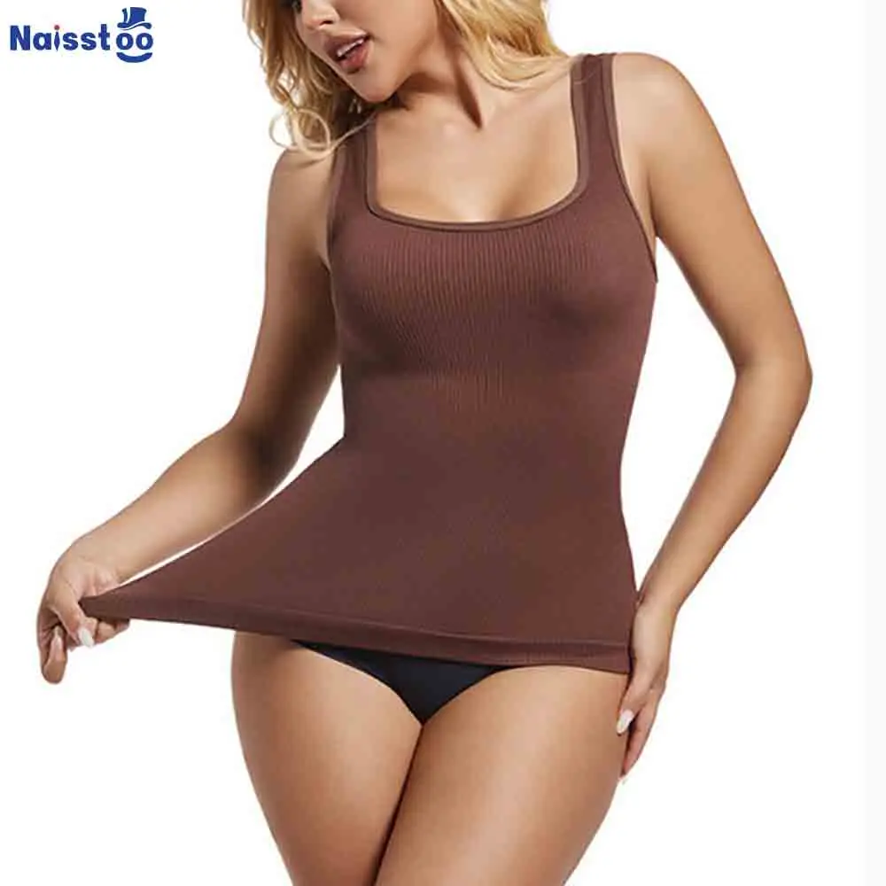 

Naisstoo Women's Shapewear Vest Tummy Control Slimming Body Shaper Vest for Abdomen Control