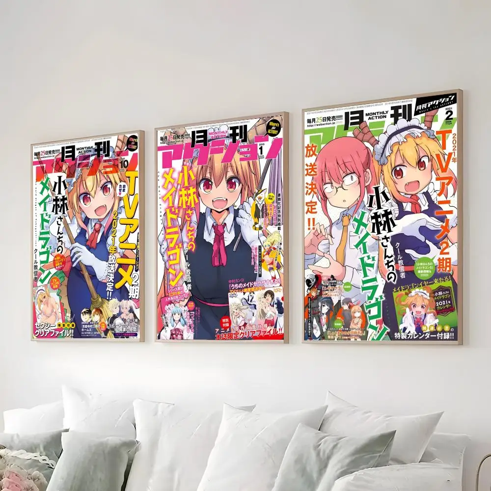 M-Miss Kobayashi s Dragon Maid Poster High-definition  poster stickers, suitable for bedroom, living room, home decoration