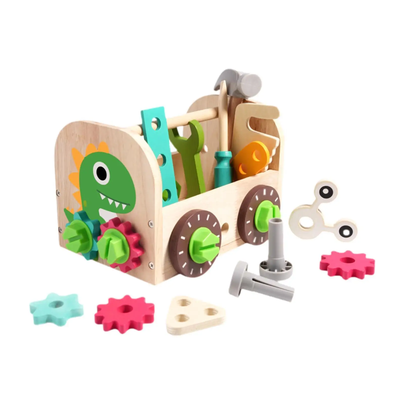 Juego de herramientas para niños, juguete educativo de aprendizaje de motricidad fina de madera, juego de simulación