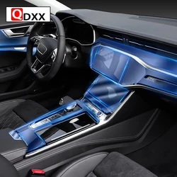 For Audi S7 RS7 2021 Car Interior Center console Transparent TPU Protective film Anti-scratch Repair film Accessories Refit LHD