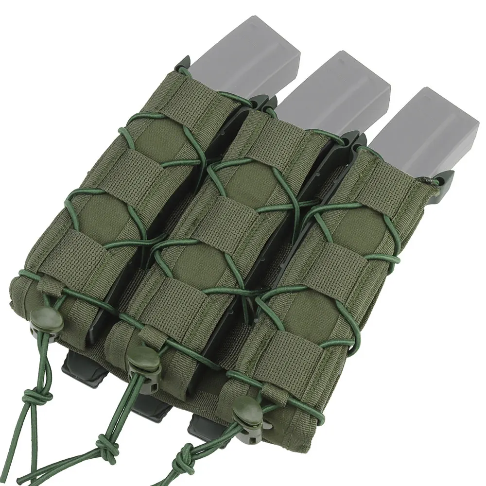 POSEIDON DEFENSE Tiger V1 SMG Double Triple Mag Pouch Magazine Carrier Compatiable With Extended Magazine Flashlight Airosft Mag