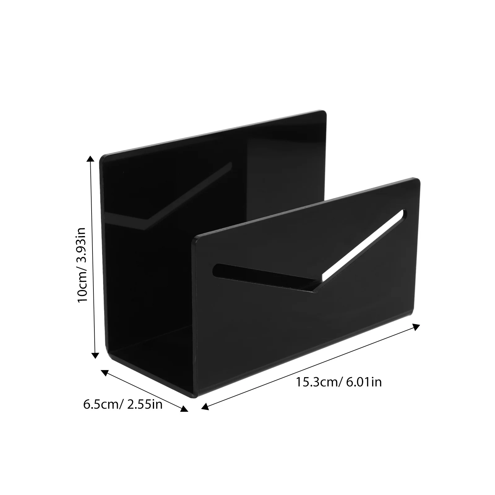 Soporte de correo acrílico para escritorio, bordes pulidos, esquinas redondeadas, soporte para cartas de escritorio de oficina, organizador de correo, estante para clasificador de documentos