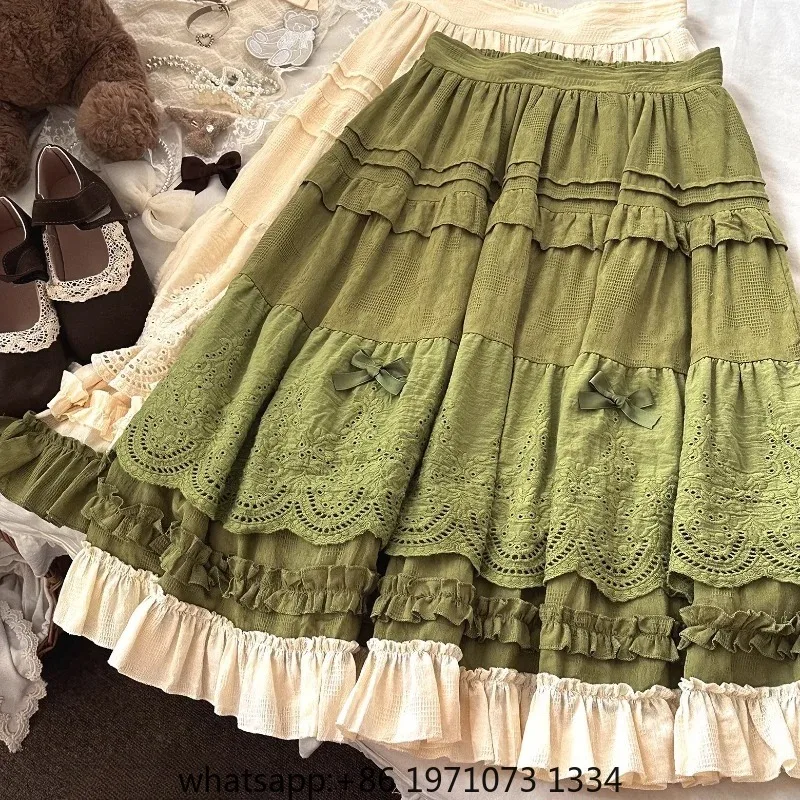 mori-girl-style-lolita-midi-skirt-women-vintage-embroidery-lace-floral-bow-ruffles-long-skirts-female-prairie-chic-party-skirt