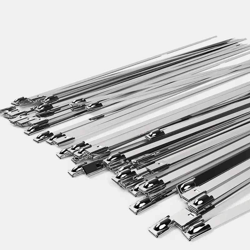 100Pcs Metal Zip Ties Cutter UV Resistant Tool Fence Ties 4.6mm Width Heavy Duty 304 Stainless Steel Cable Tie